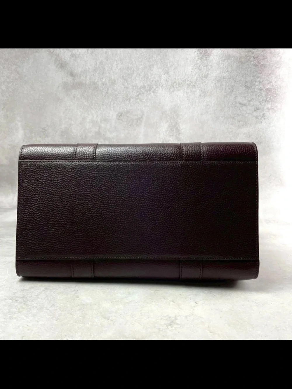 Mulberry Dark Chocolate Brown Leather Tote with Gold Hardware